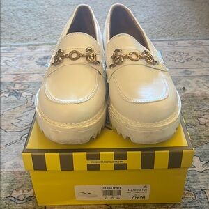 Circus by Sam Edelman Deanna White Platform Loafers